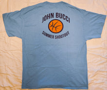 Load image into Gallery viewer, JBF Second Annual Summer Shootout T-Shirt - Light Blue